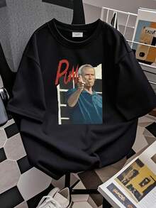 Gran Torino T-Shirt Available In Men's And Men's/Women's Sizes BC 171, Featuring Designer Clothing That Is Breathable, Stylish, And Versatile. This Comfortable Printed T-Shirt Is Perfect For Everyday Wear, With A Slight Stretch And Soft Feel. - 黑色 - 查看 1