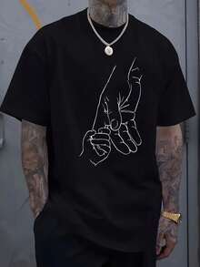 Camiseta Casual de Manga Corta  HombreElección perfecta de regalo de cumpleaños o festividad  amigos, familiares, novio o novia - Negro - Ver 1