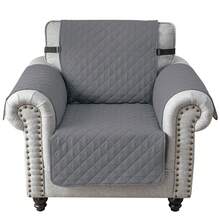 Reversible Sofa Cover Couch Slipcover Water-Repellent Anti-Slip Washable Armchair Loveseat Sofa With Elastic Strap Furniture Protector For Pet Dog - 灰色 - 查看 13