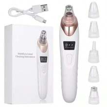 Blackhead Removal Vacuum Cleaner - A Professional Blackhead Extractor Face, Equipped With 4 Acne Needles And 5 Interchangeable Probes (White) - trắng - Xem 12