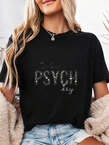 School Psychologist T-Shirt, Floral School Psychologist T-Shirt, School Psychologist Gift, Psychology Graduate Gift, School Psychologist Gift, Back To School Gift Mug, 100% Cotton - 黑色2 - 查看 7