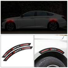OUMINGYQ 2pcs Reflective Carbon Fiber Pattern Car Wheel Eyebrow Stickers, Automotive Body Collision Protection & Decoration Decals - Car Wheel Arch Carbon Fiber Reflective Stickers - View 9
