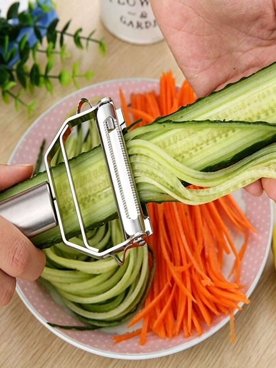 3pcs Or 2pcs 2-In-1 Stainless Steel Fruit Peeler, Grater, Slicer Kitchen Accessories Cooking Tools