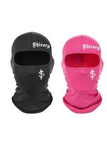 1pc/2pcs Letter & Dollar Sign Ski Mask Balaclava, Unisex, UV Protection Windproof Scarf, Suitable For Snowboarding And Motorcycling,Festival,Travel - Multicolor - View 16