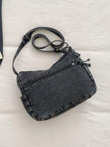 New Chic Casual Shoulder Bag Made Of Soft, Multi-Layered Denim With Multiple Pockets, Versatile, Suitable For Work, Shopping And Travel. - Royal Blue - View 9