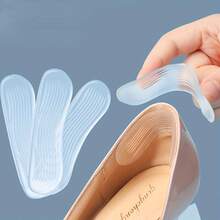 Unisex Silicone Heel Pads - Anti-Slip Cushion Insoles, Enhance Foot Comfort, Casual Style - Clear - View 2