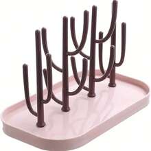 Baby Bottle Drying Rack, Dustproof Tree-Shaped Bottle Holder With Cup Drainer, Easter Gift - Gris - View 6