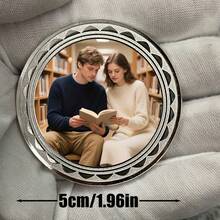 [Customized]Personalized Custom Image Craft Round Commemorative Coin Couple Photo Decorative Coin Collection Gift - Gold - View 6