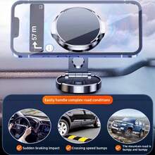 720° Rotatable Foldable Strong Magnetic Car Phone Mount, Anti-Fall Universal Hands-Free Auto Navigation Cell Phone Holder Fit All Smartphones - A - View 10