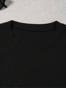 Camiseta gráfica de naturaleza y montaña para mujer - Poliéster transpirable, casual, cuello redondo, manga corta, con diseño "No todos los que se maravillan están perdidos", lavable a máquina - Ajuste elegante de verano, estampado - Negro - Ver 3