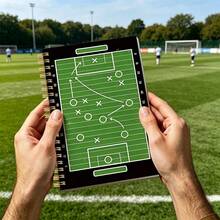 1 pièce Cahier de tactique de football, carnet de jeu à reliure spirale parfait pour les plans de match, les exercices, l'analyse des matchs & la gestion d'équipe, cadeau pratique pour la rentrée scolaire & la nouvelle saison pour les entraîneurs de football, les amateurs de football & les passionnés de sports - A - Voir 4