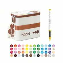 Infiart New 360/288/240/168/72/48 Rich Color Professional Acrylic Markers, Intense Colors, Scratch Resistant & Durable, Suitable For Beginners And Adults, Comes With Storage Box, Perfect For Home, School And Studio Use - Sets - View 8