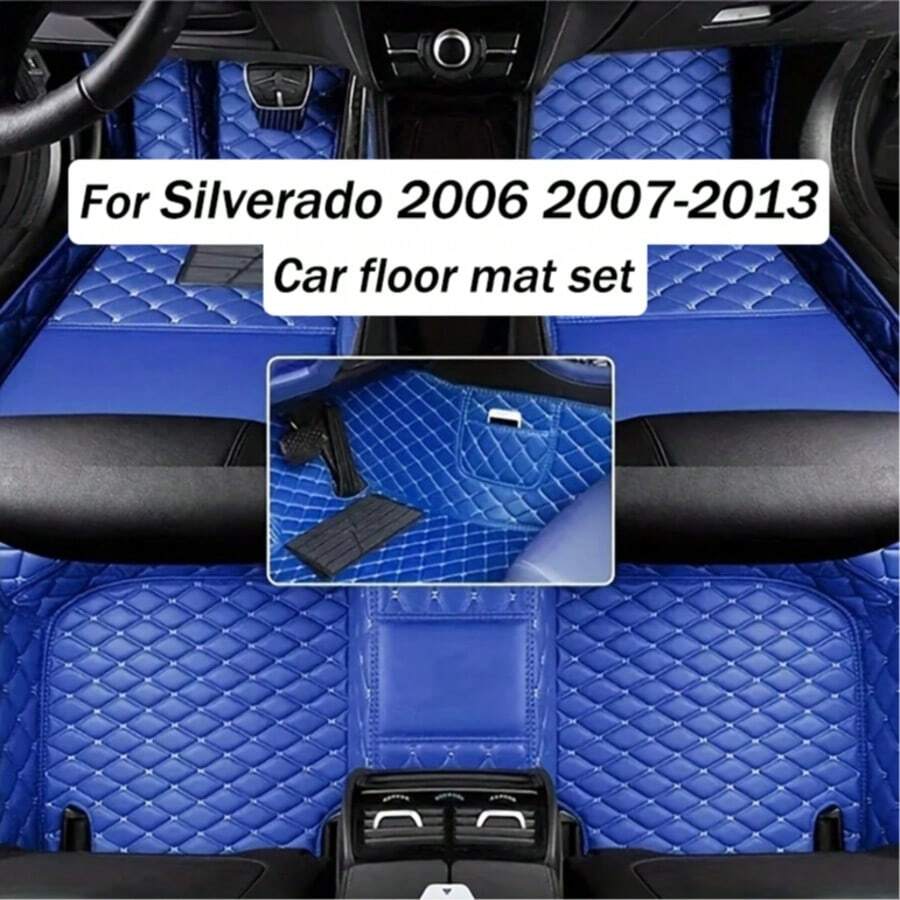 1 Set di Tappetini Auto in Pelle PU, Adatti per Chevrolet 2006 2007-2013 Accessori Interni, Impermeabili, Resistenti alle Macchie, Durevoli, Copertura Completa Lato Conducente Sinistro Antiscivolo Resistenti all'Usura Accessori Interni Auto
