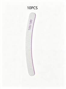 10 PCS Professional Nail File,180/100 Nail File For Natural Nails, Nail File Double-Sided Washable Fine Grain Nail File For Home And Salon Use. - Multicolor - View 9
