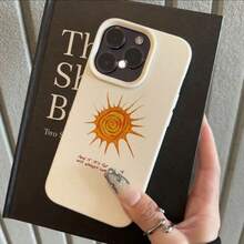 1pc TPU Material Minimalist Healing Warm Sunshine Pattern Phone Case Suitable For IPhone 17 Pro Max/17/16 Pro Max/15/13/12/11, S20 FE/A15/S24/A55, Note 11/Note 12/Note 13 Pro, Full Coverage Anti-Drop Soft Protective Phone Cover - White - View 3