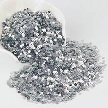20g Silver Laser Flat Round Sequins, 3-30mm Bulk Loose Sequins For Handicrafts, DIY Decoration, Clothing Embroidery, Jewelry Making And Crafts - S - View 25