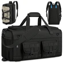 Convertible Travel Backpack & Duffel Bag, 3-In-1 Carry On Garment Luggage With Shoe Compartment, Waterproof Weekender Bag With Laptop Sleeve & Shoulder Strap For Men Women - màu đen - Xem 1