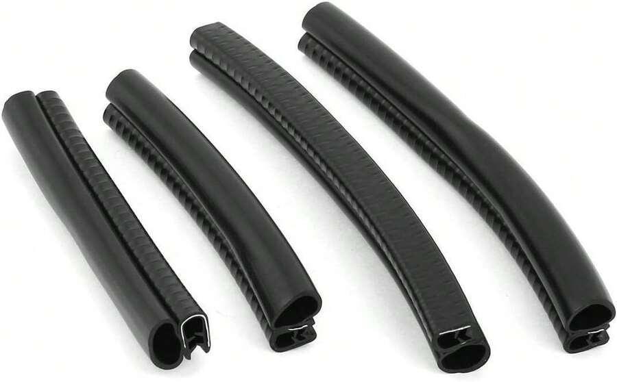 XMHF Car Rubber Sealing Sealed Strip Door Guard Buffer Protector Black 4pcs - White - View 1