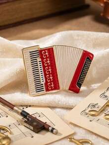 Enamel Musical Instrument Brooches - Classic Musical Scene Pins For Women Unisex Casual Party Jewelry Accessories / Friends Gifts Badges Decoration - Musical Instruments - View 16
