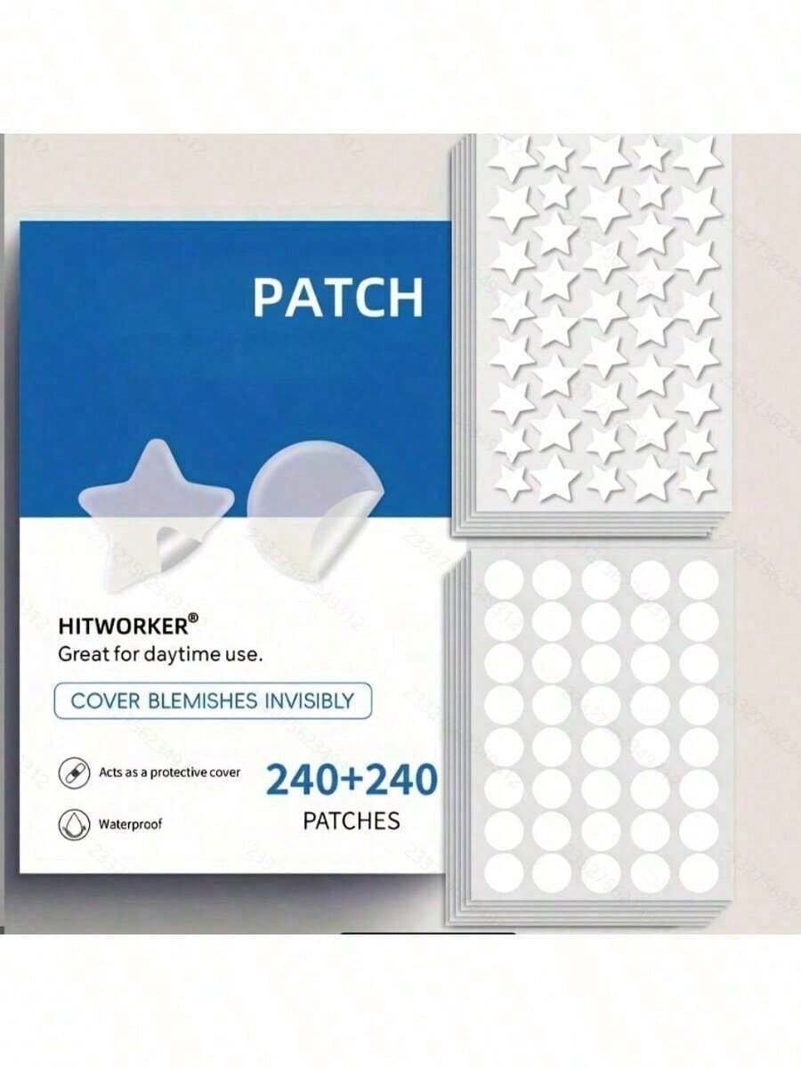 480 piezas Parches adhesivos transparentes cómodos y transpirables, ligeros y suaves, portátiles - Ver 1