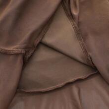 . . NostaNoir Vestido de mujer con cuello halter, espalda descubierta y volantes en el bajo - Camel - Ver 9