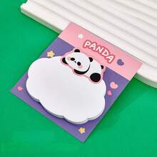 4pcs Cartoon Panda Shaped Sticky Notes, Cute Memo Notepad - Multicolor - View 5