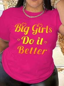 Talla - Talla - Camiseta con Estampado de Lema Degradado Big Do It Better - Negro - Ver 8