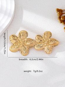 1pc Fashionable & Elegant Metal Plumeria Brooch, Suitable For Women's Formal Occasions, Party Attire - Yellow Gold - View 4