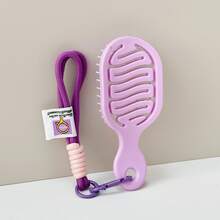 Mini Oval Portable Women's Massage Comb, Lightweight With Lanyard, Suitable For Travel, Outdoor, Work And School, Multiple Colors Available, 1pc, Hair Care, Christmas, Comb, Christmas Gift, Travel - Multicolor - View 9