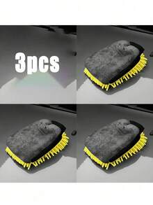 3/1 pièces en option, gants de nettoyage de voiture en peluche de corail et serviettes de lavage de voiture en microfibre, chiffons de nettoyage de voiture finement ourlés et absorbants. Spécialement conçus pour l'embellissement et l'entretien automobile professionnel, pratiques pour un usage quotidien et un choix de cadeau idéal. - Multicolore - Voir 6