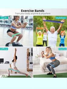 Space-Saving Versatile Ankle Resistance Band Set To Target Glutes Thighs Sleek Booty Band System For Yoga Lovers Durable Strength Training Kit Perfect For Travel Workout Elastic Tension Tubes Customizable Resistance Professional-Grade Gear - Multicolor - View 6