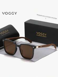 VOGGY 时尚简约复古轻便大号金属 TR 偏光装饰太阳镜，适合男女运动驾驶户外骑行钓鱼度假旅行派对装饰道具礼物 - A style - 查看 15