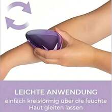 1pc Crystal Hair Remover, Unisex, Painless Exfoliation, Reusable And Waterproof, Purple, Suitable For Back, Arms, Legs, Easily Get Smooth Skin - Multicolor - View 3