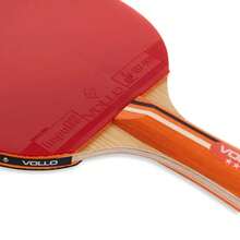 Raquete de Ping Pong Profissional Impulse V Cabo Côncavo Lâmina 6,6mm Vollo - Vermelho - Visão 3