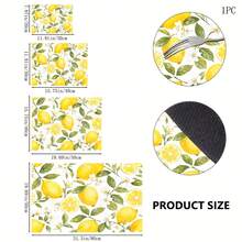 1 buah Keset Penyerap Tanah Diatom Bermotif Lemon Biru dan Putih, Alas Pengering Penyerap Air untuk Meja Dapur, Alas Mesin Kopi, Alas Teko Kopi Tuang, Alas Pengering Piring dan Cangkir, Keset Dapur Tahan Panas dengan Alas Anti Selip, Alas Meja Makan, Alas Sarapan, Alas Mesin Cuci, Keset Dekorasi Rumah, Dapur, Meja Makan, Kedai Kopi, Bar, Hadiah Pesta Liburan dan Pindah Rumah - MultiWarna - View 6