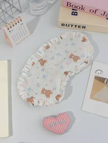 Cute Floral Eye Mask,Soft Light-Blocking Cute Cartoon Sleep Mask, Floral Print Rabbit Design, Eye Mask Vacation Sleep Eye Mask School,Back To School - Multicolor - View 7