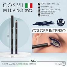 COSMI MILANO Multicolored Kajal Eye Pencil  Made In Italy, Creamy Smooth Texture, High Pigmentation, Suitable For Y2k Contouring Natural And Dramatic Effect, Must-Have Essential Make Up Makeup Unmissable Summer Makeup, Perfect For Parties, Meetings, Beach Travel - BLU NOTTE 318 - 查看 6