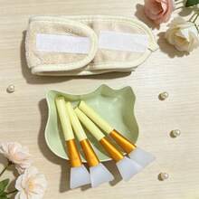 6件套面部护肤套装 - 硅胶面膜刷 + 搅拌碗 + SPA头带，DIY泥面膜涂抹器套装 - 套裝 - 查看 9