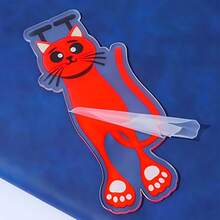 4pcs Creative Colorful Cat Bookmark Set, Acrylic 2D Design. Unique Stationery And Bookmark Gift For Cat Lovers And Readers. Suitable For Students/Female Teachers Aged 14 And Above - 4 Items - View 2