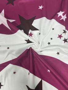 Plus Size Women Independence Day Flag Print Sleeveless Dress, Summer Elegant Party - Purple - View 5