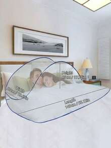 1pc 3-Color Multi-Size Portable No-Installation Anti-Mosquito Mesh Net Tent, Foldable Mosquito Net For Travel, Camping, Picnic, Outdoor Nap, Car Use, Anti-Insect, Non-Stuffy, Compact, Storable - Multicolor - View 12