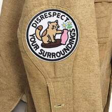 1pc Humorous Embroidered Iron-On Patch: Disrespectful Cat - A - View 8
