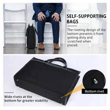 NEWHEY Tas Bisnis Pria, Cocok untuk Bekerja dan Mencari Pekerjaan, Tas Rekrutmen Mandiri, Kompatibel dengan Ukuran A4, Desain Dua Arah, Acara Wisuda, Tahan Air, Tas Laptop, Kapasitas Besar, Sekolah, Perjalanan Bisnis, Kerja, Komuter, Hitam - MultiWarna - View 3