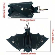 Bat Shaped Men's Wallet | Portable Faux Leather Key Pouch, Casual Style Animal Pattern, Smooth Zipper, …Keep Zipper Straight When Pulling To Avoid Difficulty, Creative Men's Gift, Father's Day Fashion Accessor - 1PC - View 13