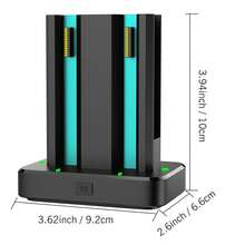 Switch 1/2 充電與收納底座，滑入式快充設計，黑色，適用於 Switch 1/OLED/2 控制器的充電站 - 查看 3