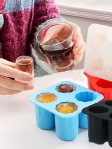 1 pieza Molde para taza de hielo, herramienta de fabricación de cubos de hielo huecos para hacer una cascada de hielo creativa en bares americanos - Negro - Ver 4
