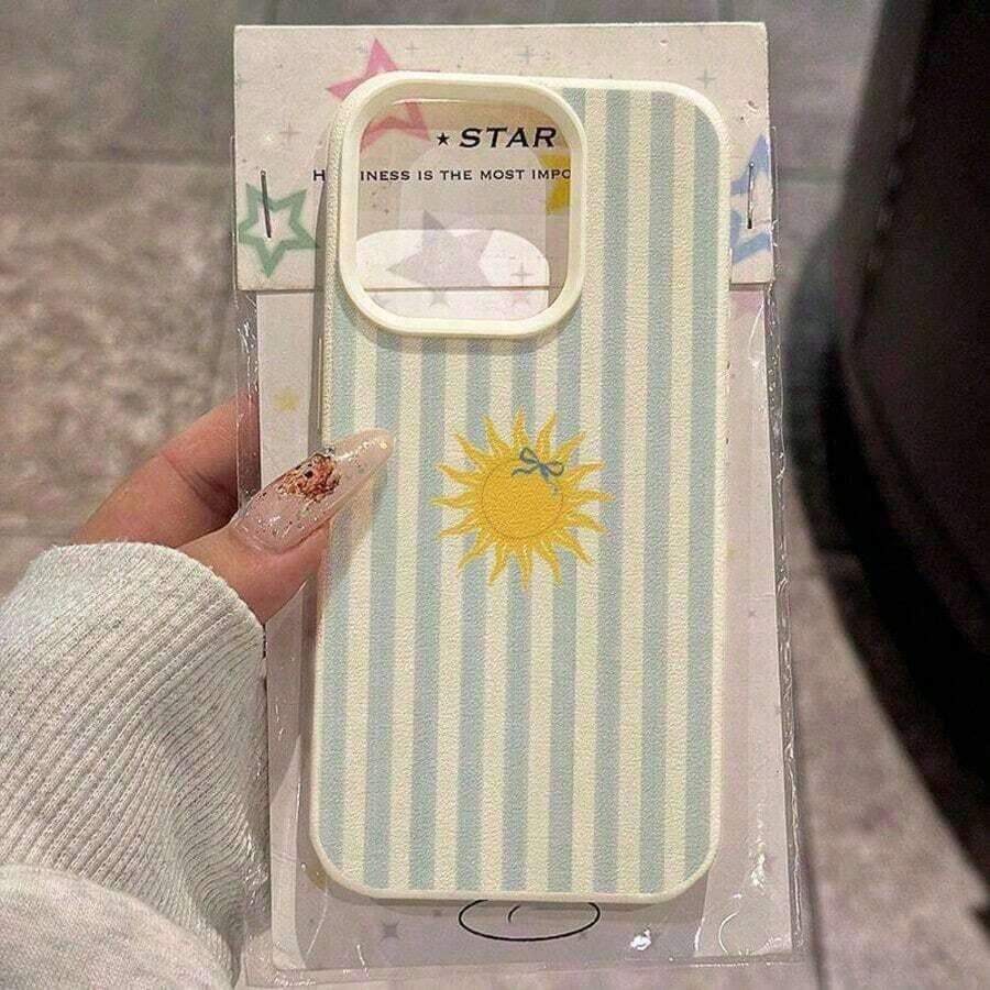 11-Piece TPU Material Phone Case With Warm Little Sun Pattern And Smiling Expression, Compatible With IPhone/Phones, Spring - Style 6 (1 Piece) - View 1