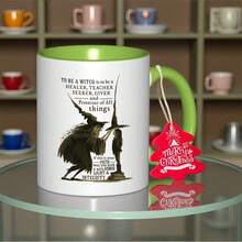 [24-Hour Shipping Within Mexico] Double-Sided Print Mug - 11 Oz Ceramic Mug With A Witch Theme, Featuring An Evil Witch And Broom Design, Wiccan Quotes, And Witch Illustration. It's A Great Gift For Tea/Coffee, Dishwasher , And Perfect For Halloween, Christmas, Birthdays, And Witch Lovers. - 4 - 查看 1