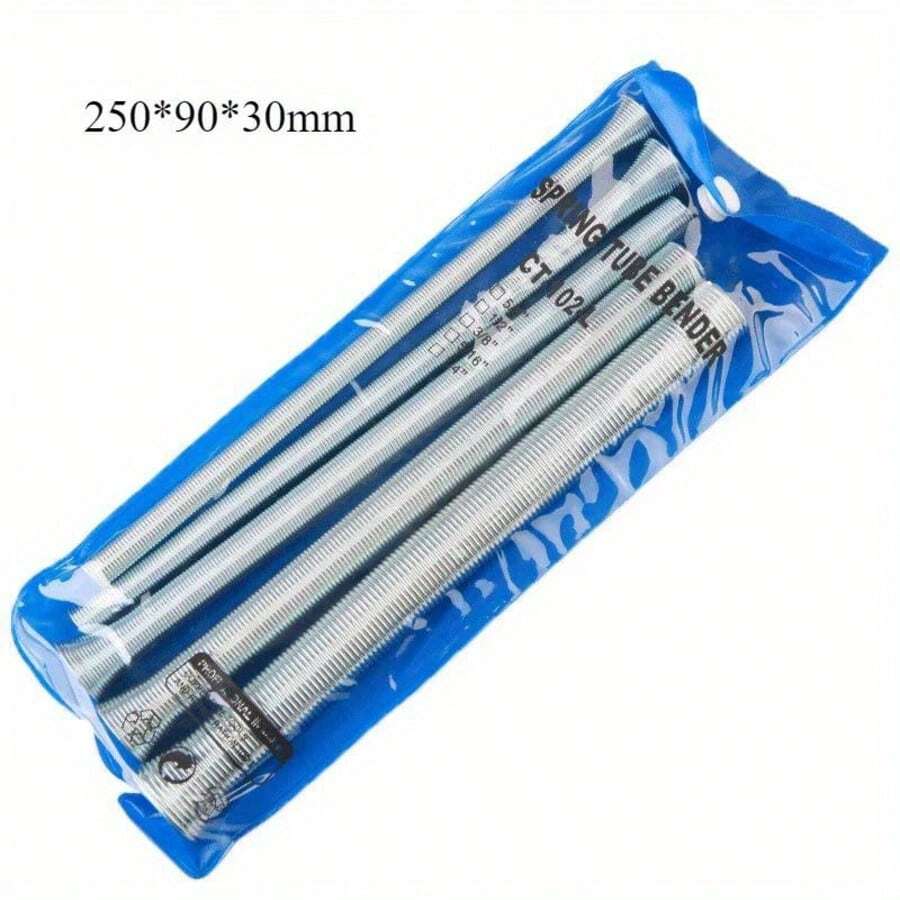 Bộ 5 dụng cụ uốn ống lò xo 1/4 1/2 3/8 5/8 5/16 inch dùng cho ống đồng và nhôm, dụng cụ cầm tay uốn dây lò xo, dụng cụ sửa chữa ống nước. - A - Xem 1