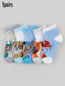 5/10 Pairs Paw Patrol Kids Breathable Mesh Cartoon Socks, Suitable For Boys And Girls, Spring/Summer, Size 2-14 Years - Multicolor - View 6